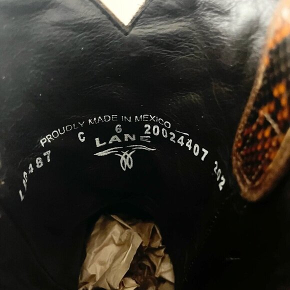 NEW Lane VICKSON Womens Cowboy Bootie 6 Copperhead Leather Western Cowgirl Boots - Picture 9 of 11